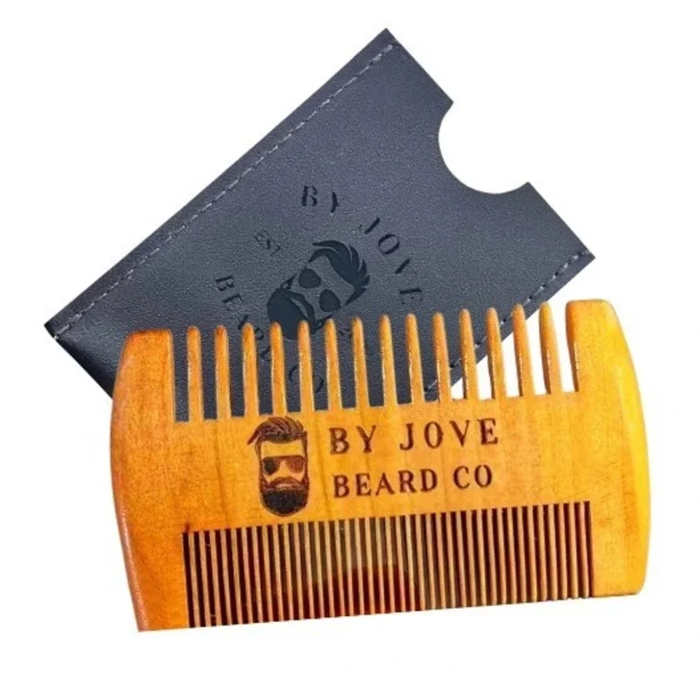 Boar's Hair Beard Brush & Natural Sandalwood Beard‎ Comb Grooming Kit for Men